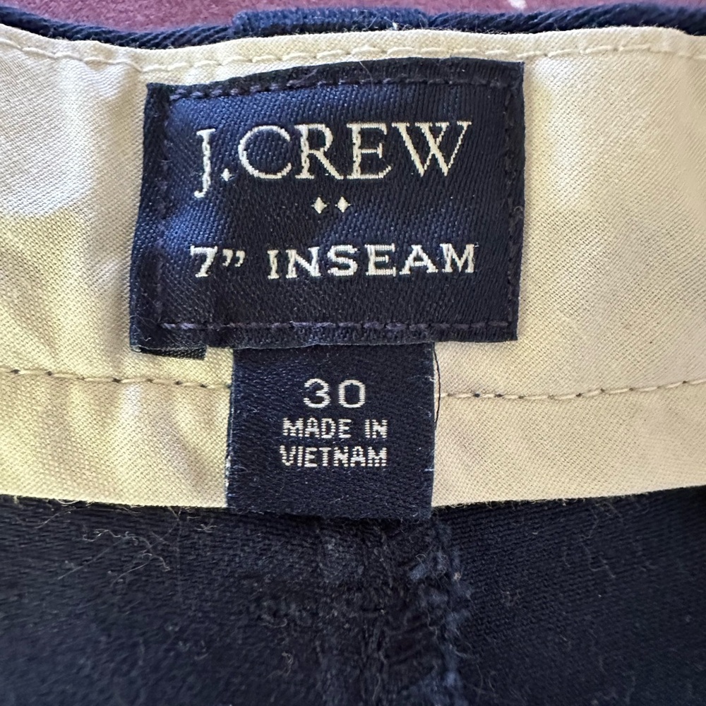 J. Crew Navy Flat Front Shorts - Picture 3 of 4